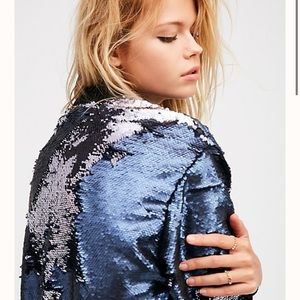 Free People sequin bomber
